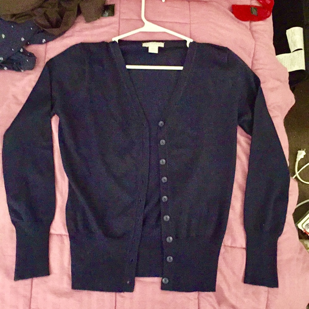 Navy V-neck cardigan
